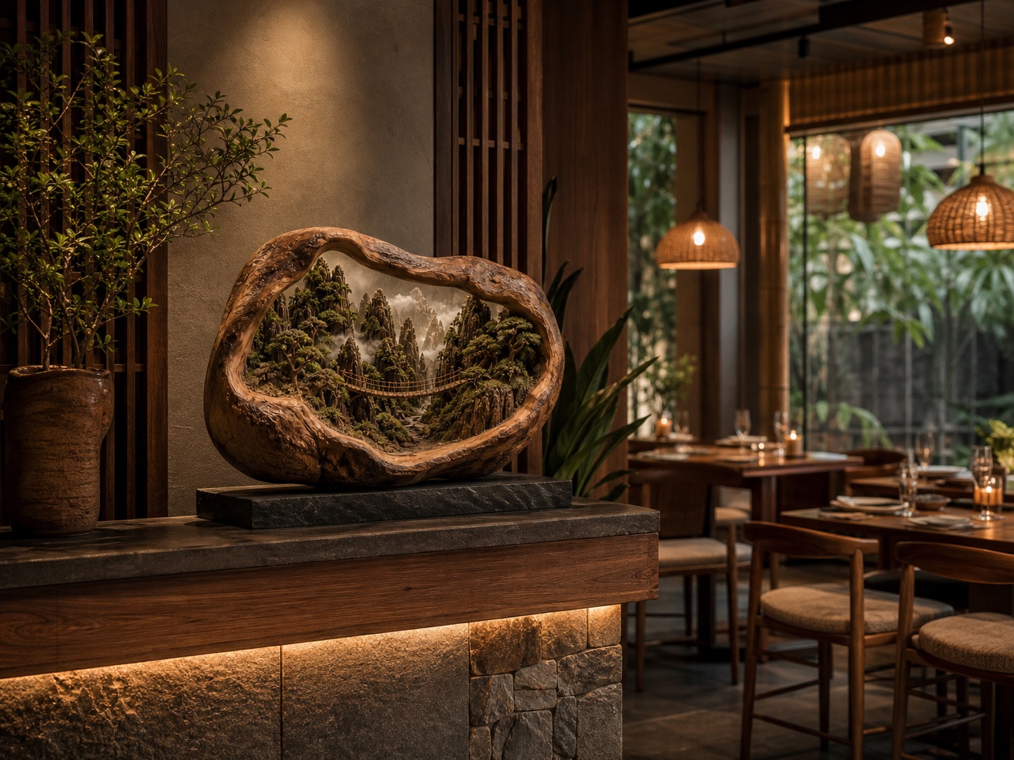 Concept decor gỗ cho nhà hàng