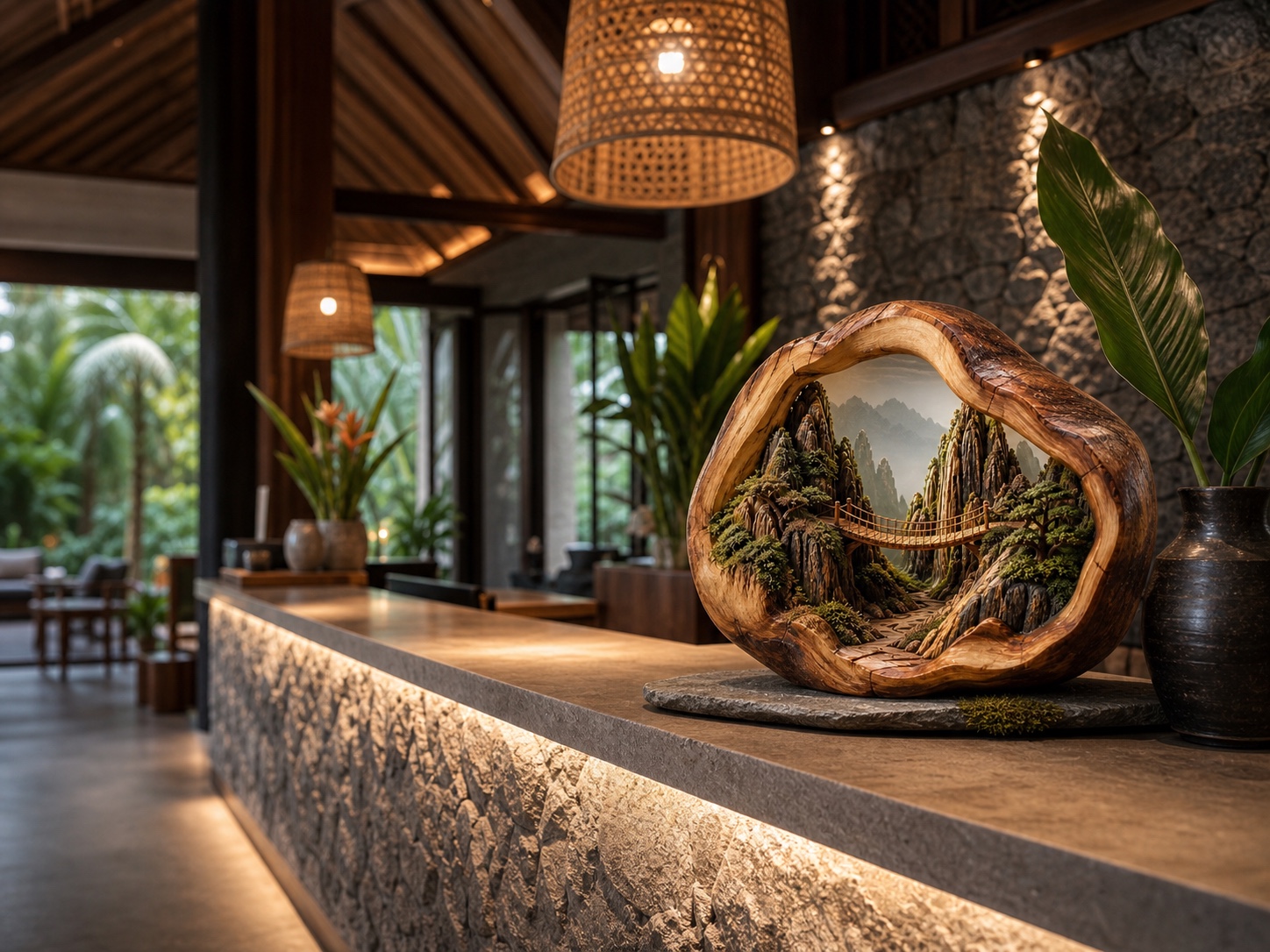 Concept decor gỗ cho resort